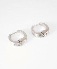 トリプルラインスプリングフープピアス