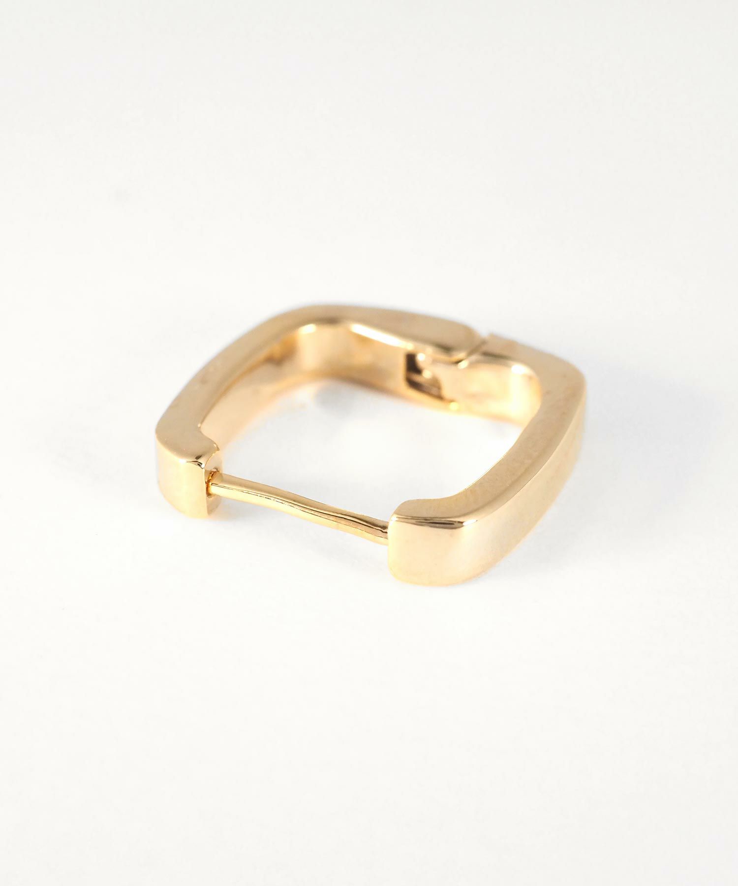 スクエアスプリングフープピアス