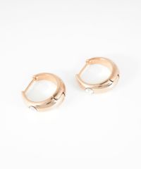 チャンキーストーンスプリングフープピアス