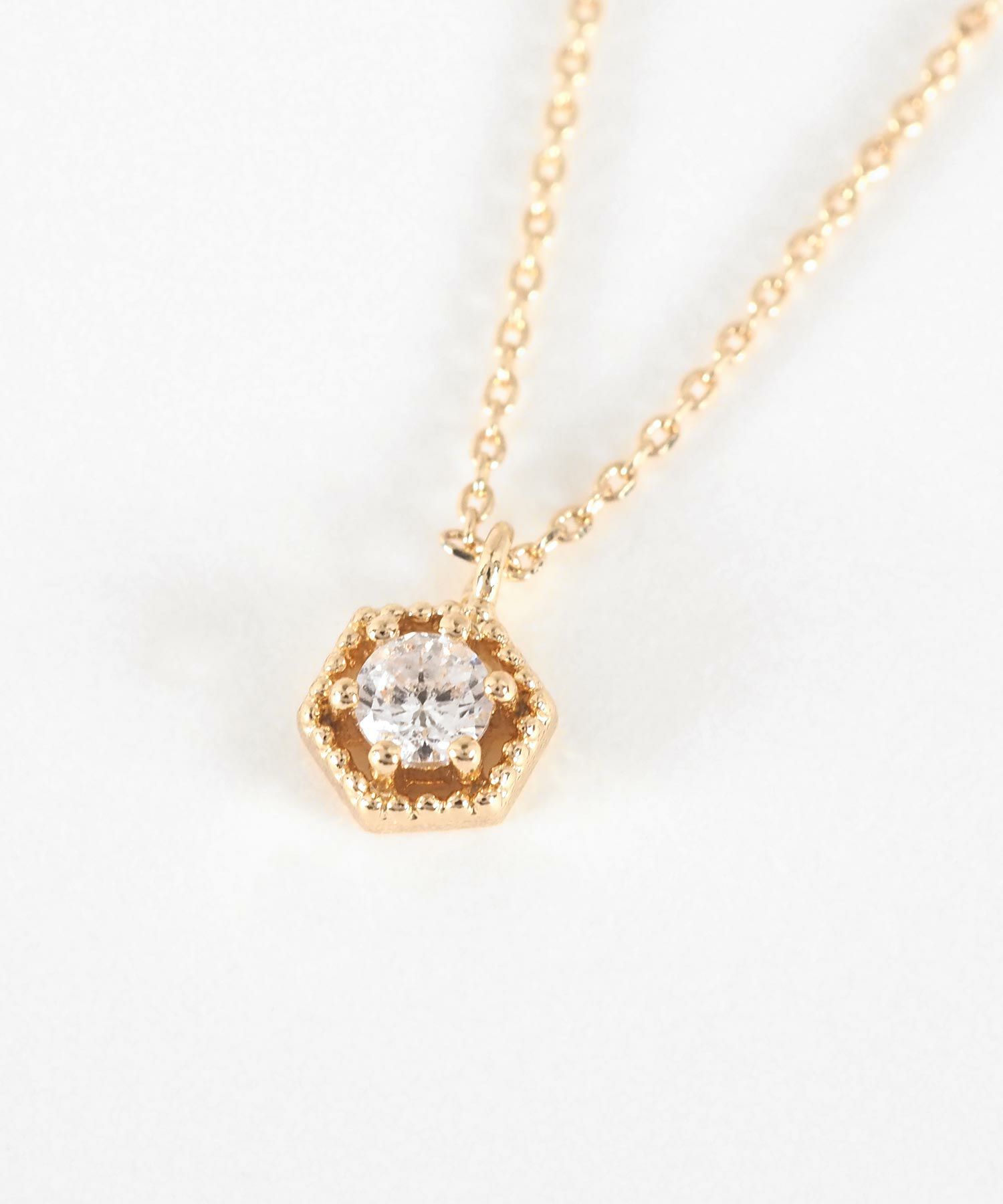 ヘキサゴンストーンプチペンダント