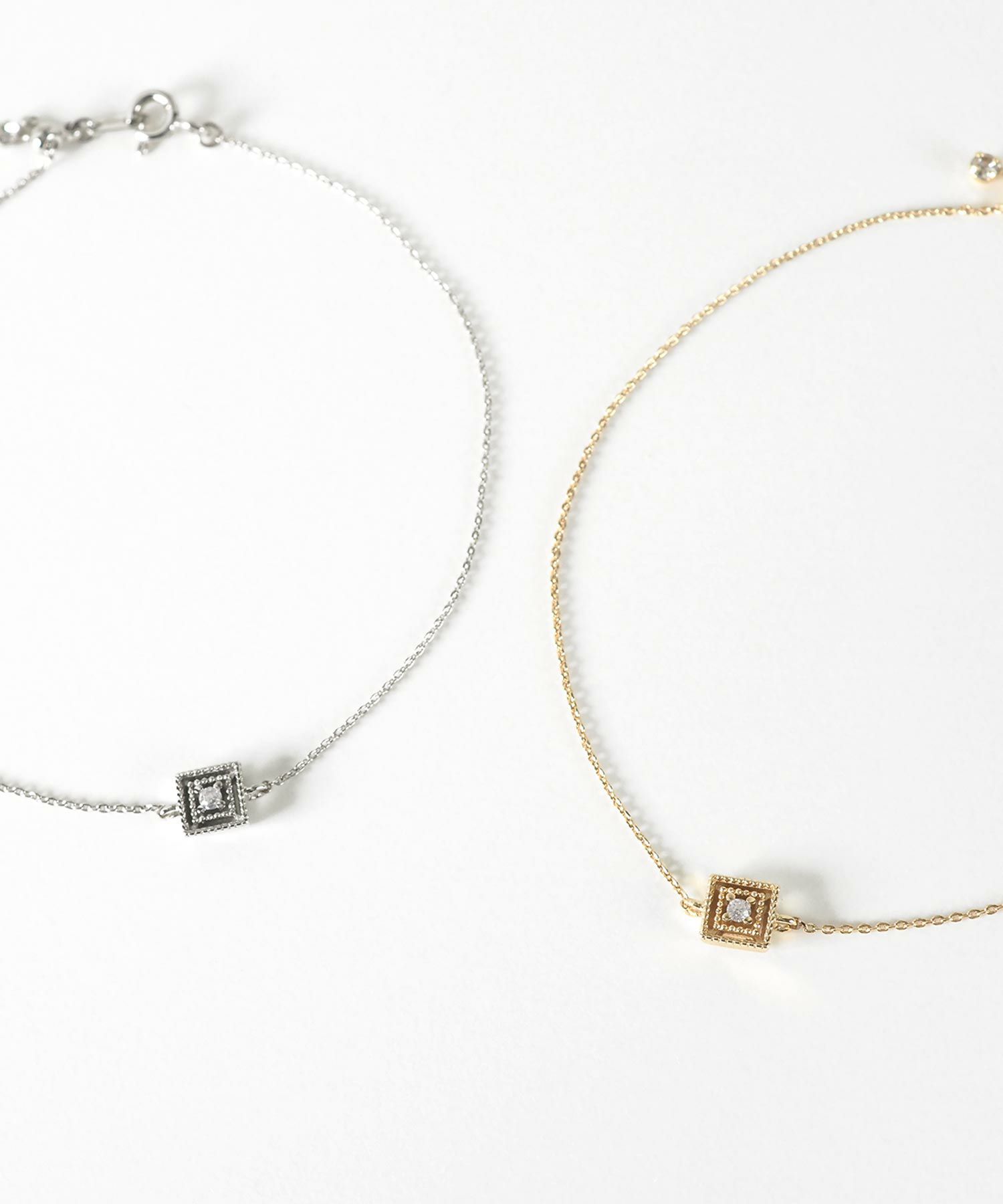 スクエアフレームブレスレット