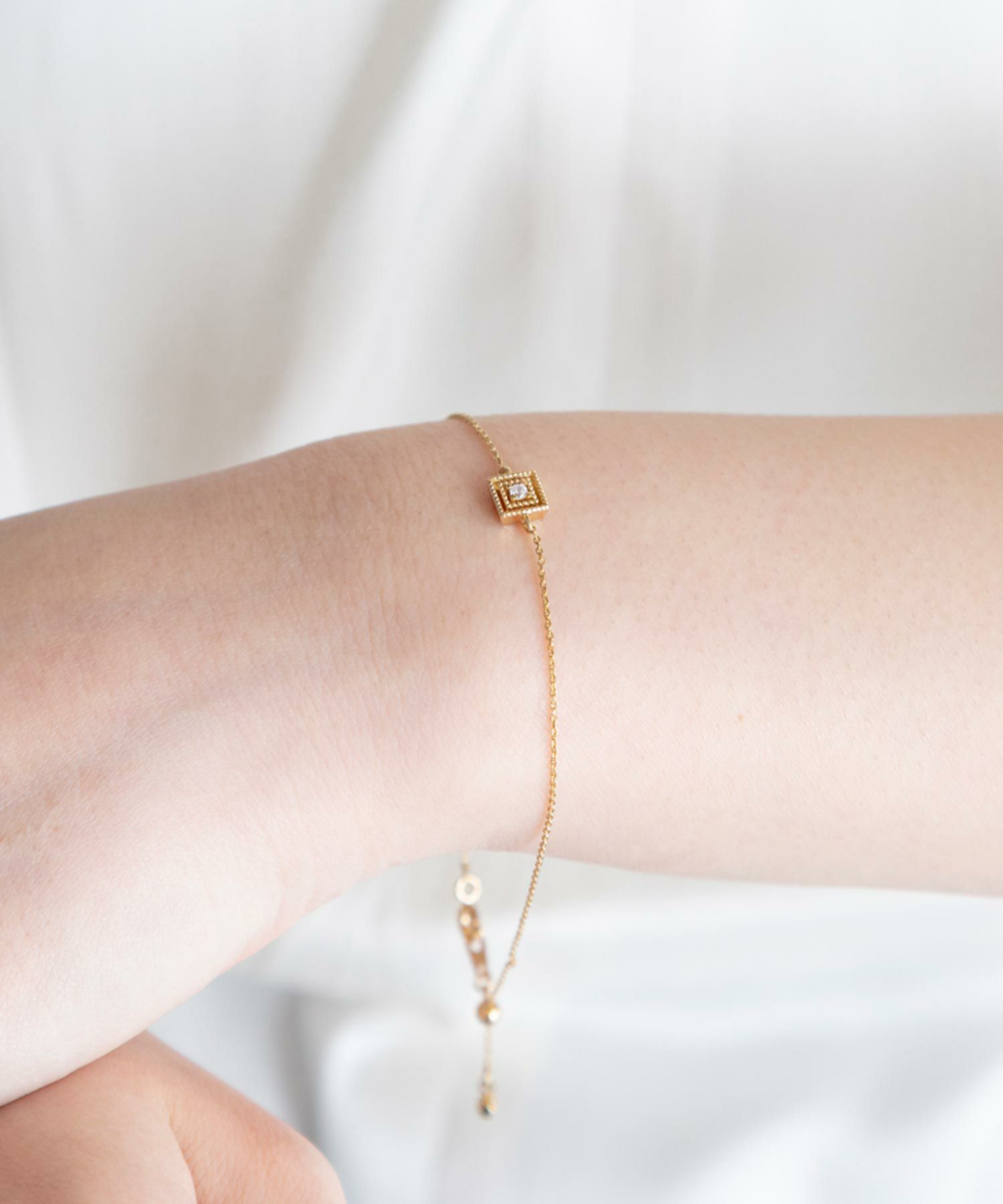 スクエアフレームブレスレット