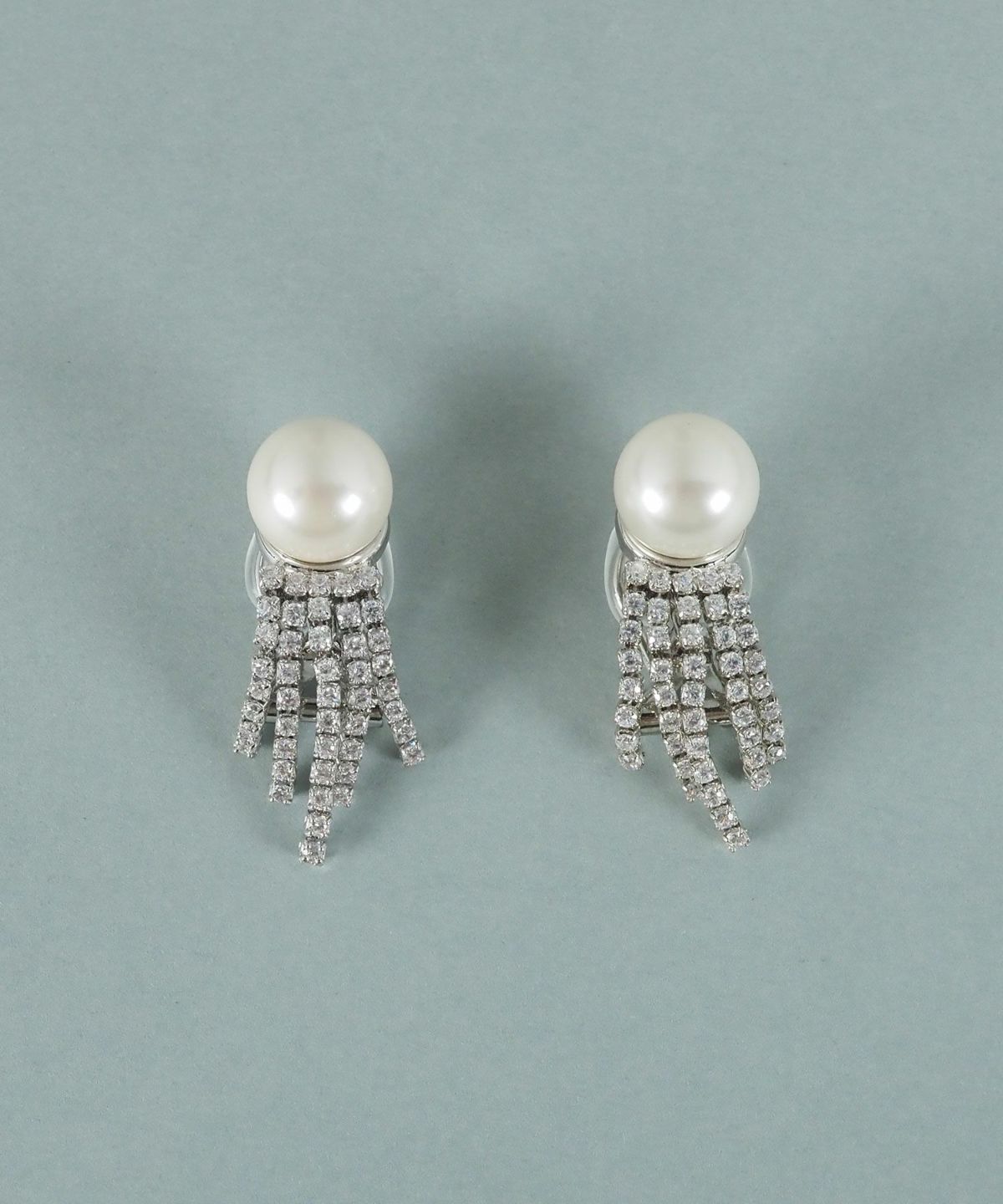 貝パールストーンシャワーイヤリング