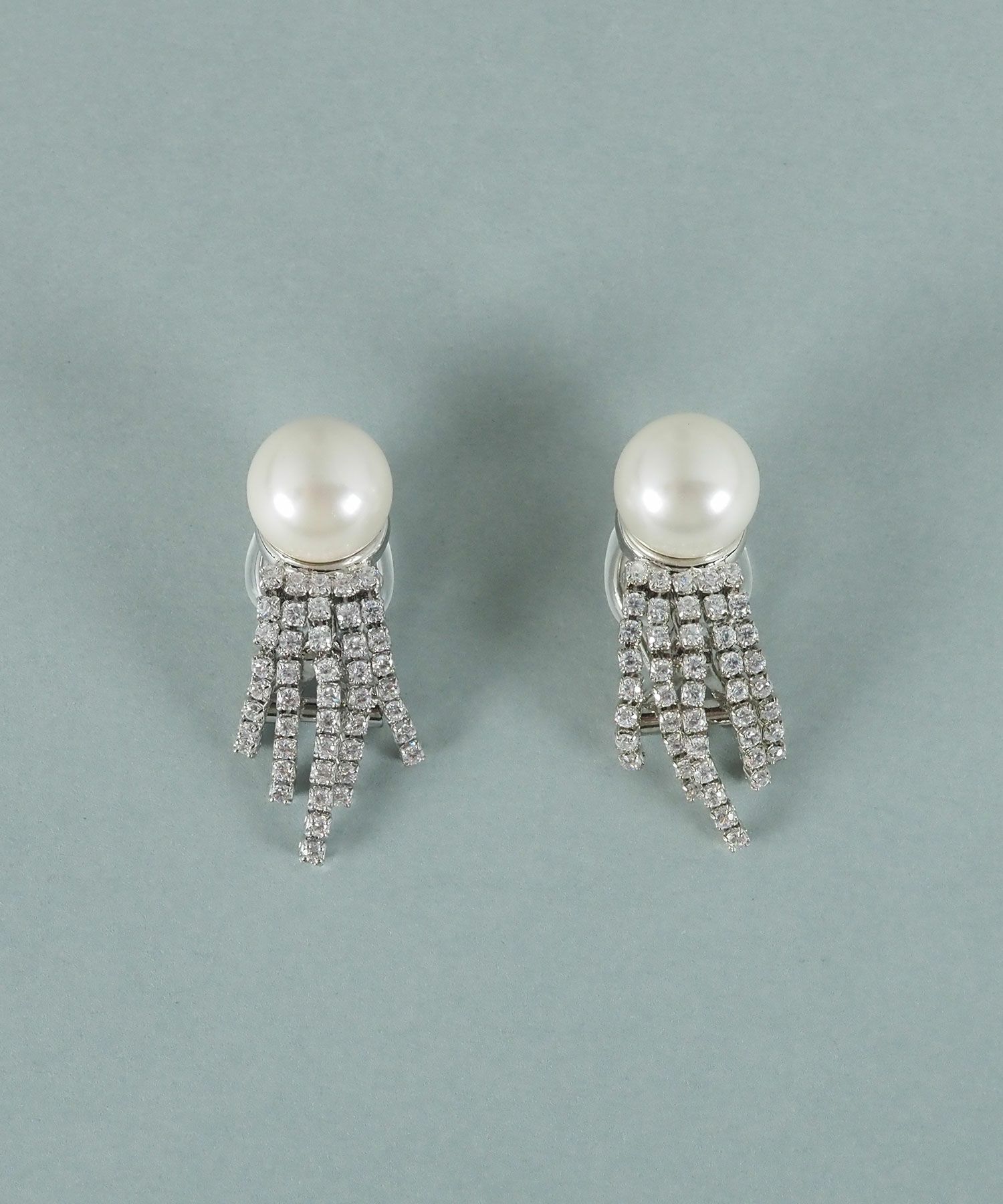 貝パールストーンシャワーイヤリング