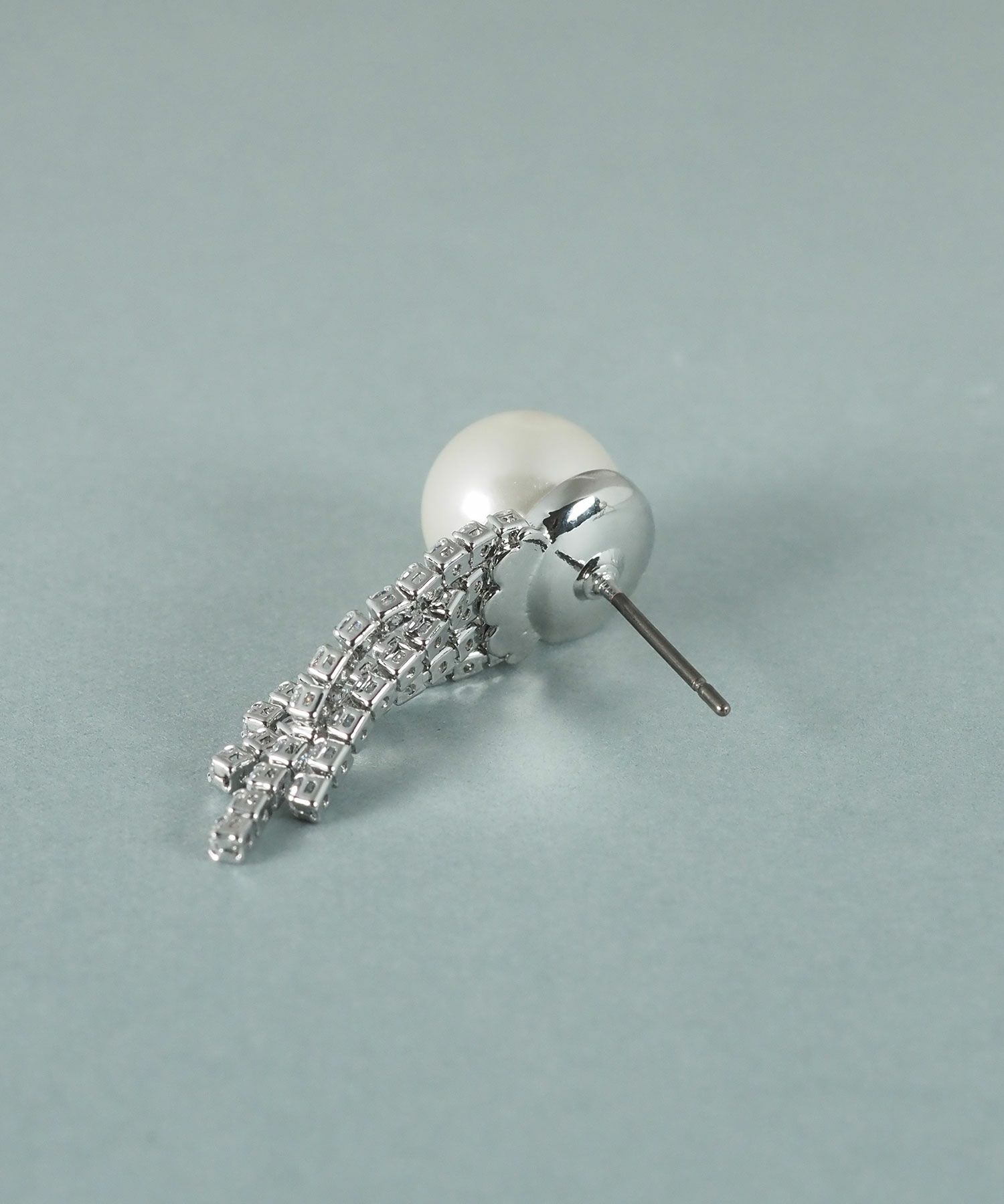 貝パールストーンシャワーピアス