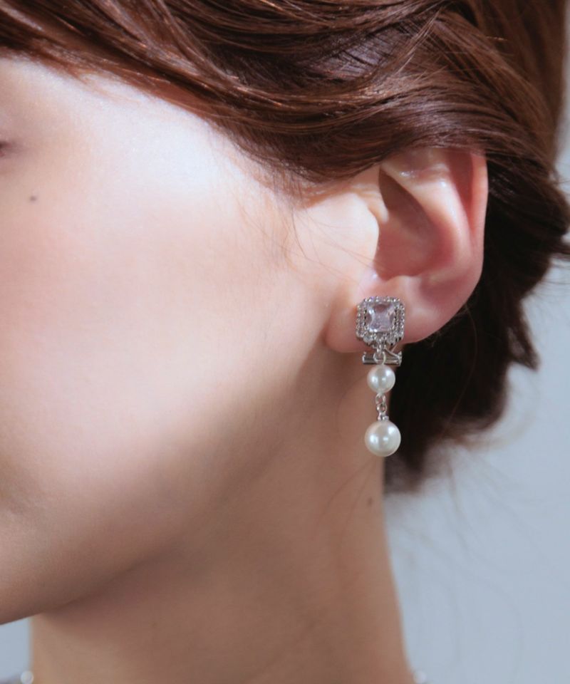 ダブル貝パールビジューイヤリング【JUNO PREMIUM】 | 【公式】MUK