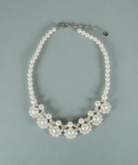 貝パールレースネックレス