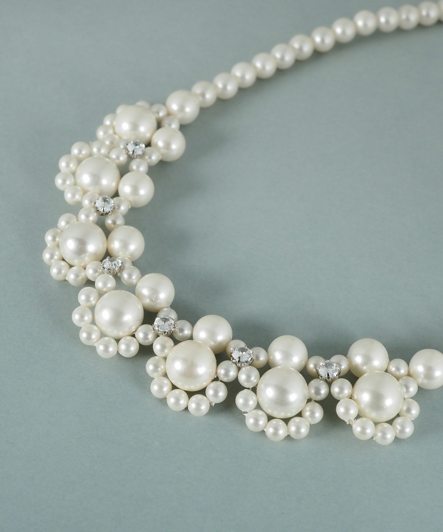 貝パールレースネックレス