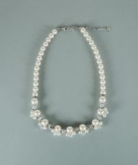 貝パールビーズネックレス