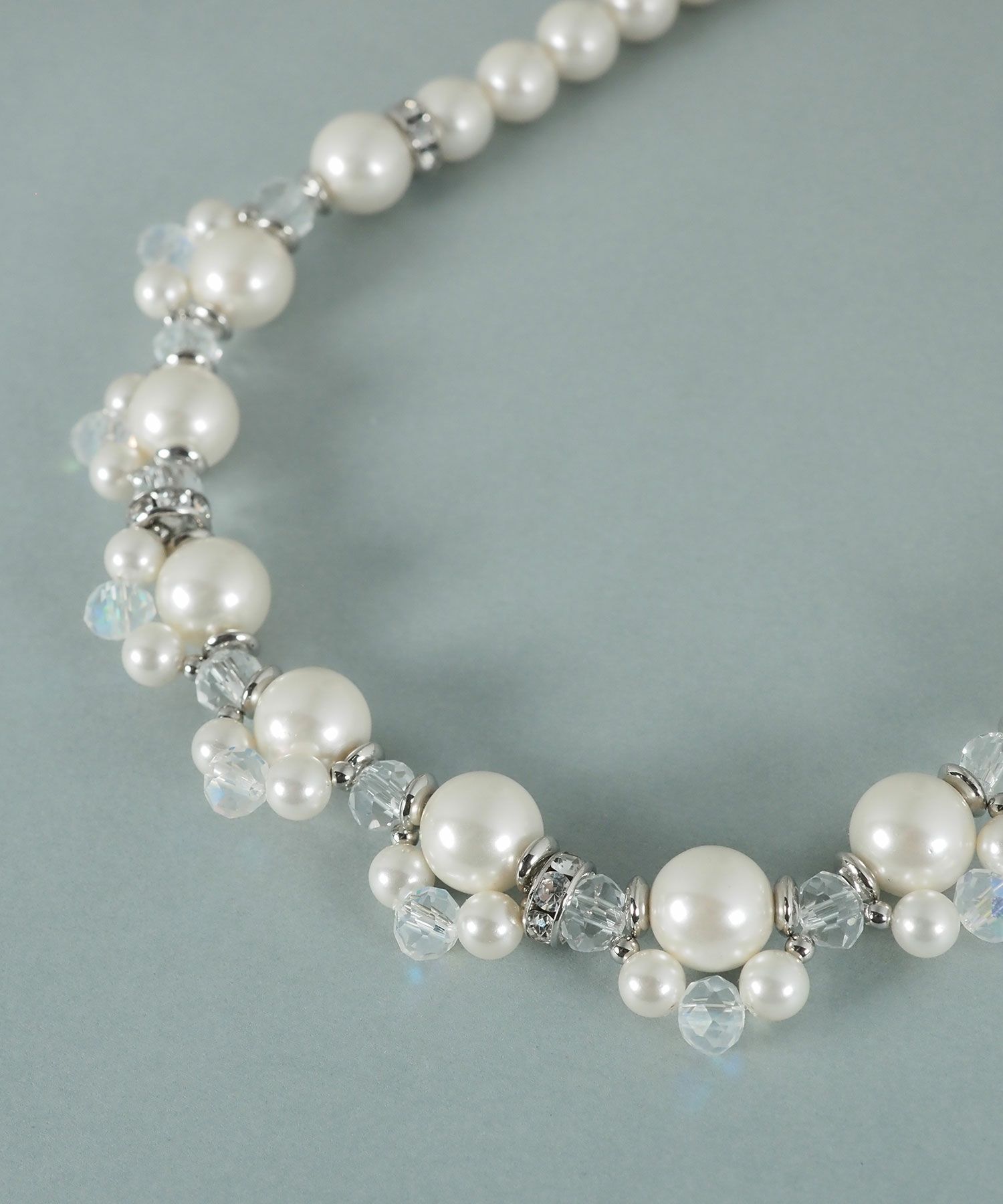 貝パールビーズネックレス