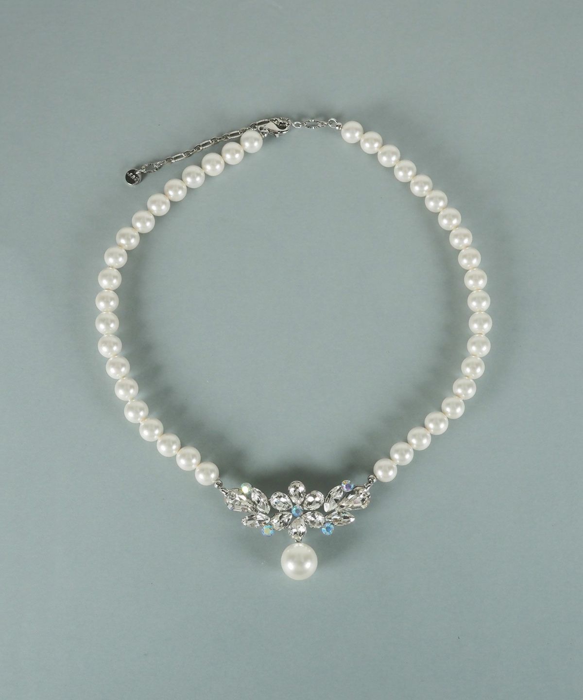 貝パールフラワービジューネックレス【JUNO PREMIUM】