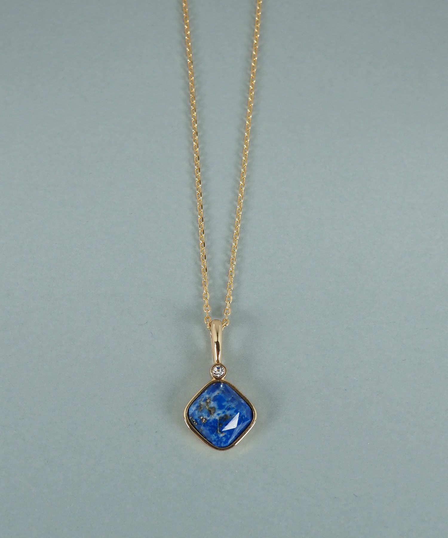 スクエアラピスラズリクリスタルネックレス【JUNO PREMIUM】 | 【公式