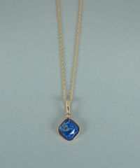 スクエアラピスラズリクリスタルネックレス【JUNO PREMIUM】