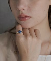 スクエアラピスラズリクリスタルリング【JUNO PREMIUM】 | 【公式】MUK