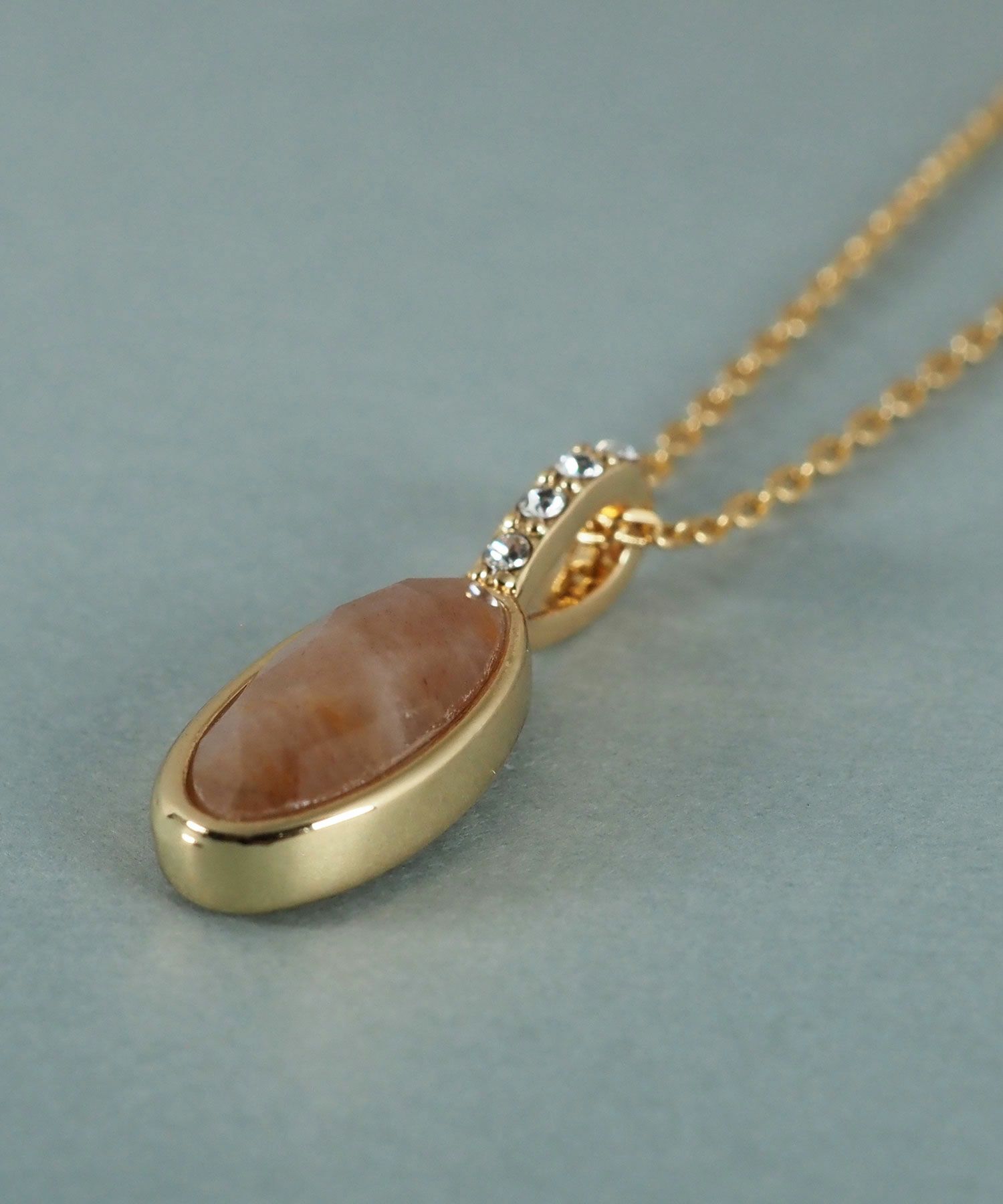 サンストーンエリプスネックレス【JUNO PREMIUM】