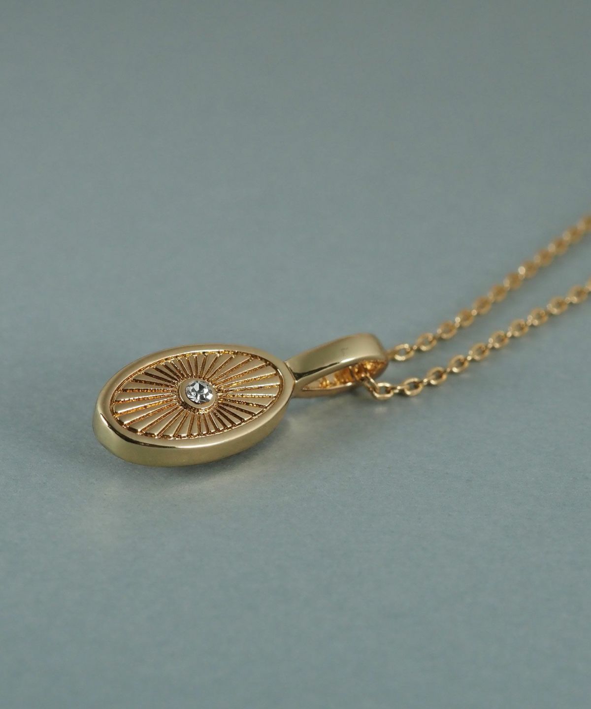 サンストーンエリプスネックレス【JUNO PREMIUM】