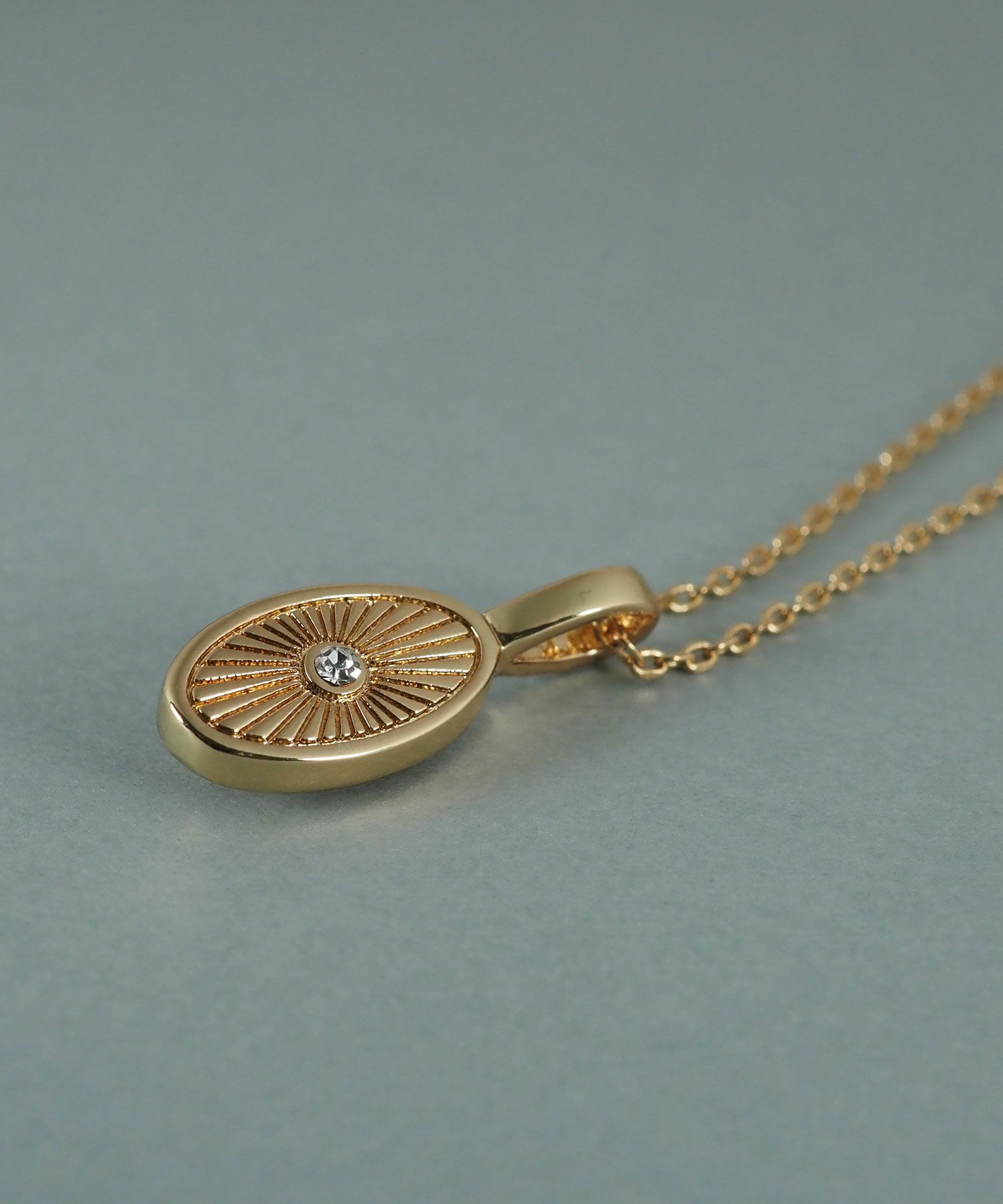 サンストーンエリプスネックレス【JUNO PREMIUM】