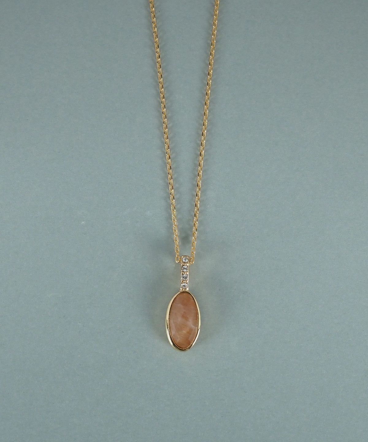 サンストーンエリプスネックレス【JUNO PREMIUM】