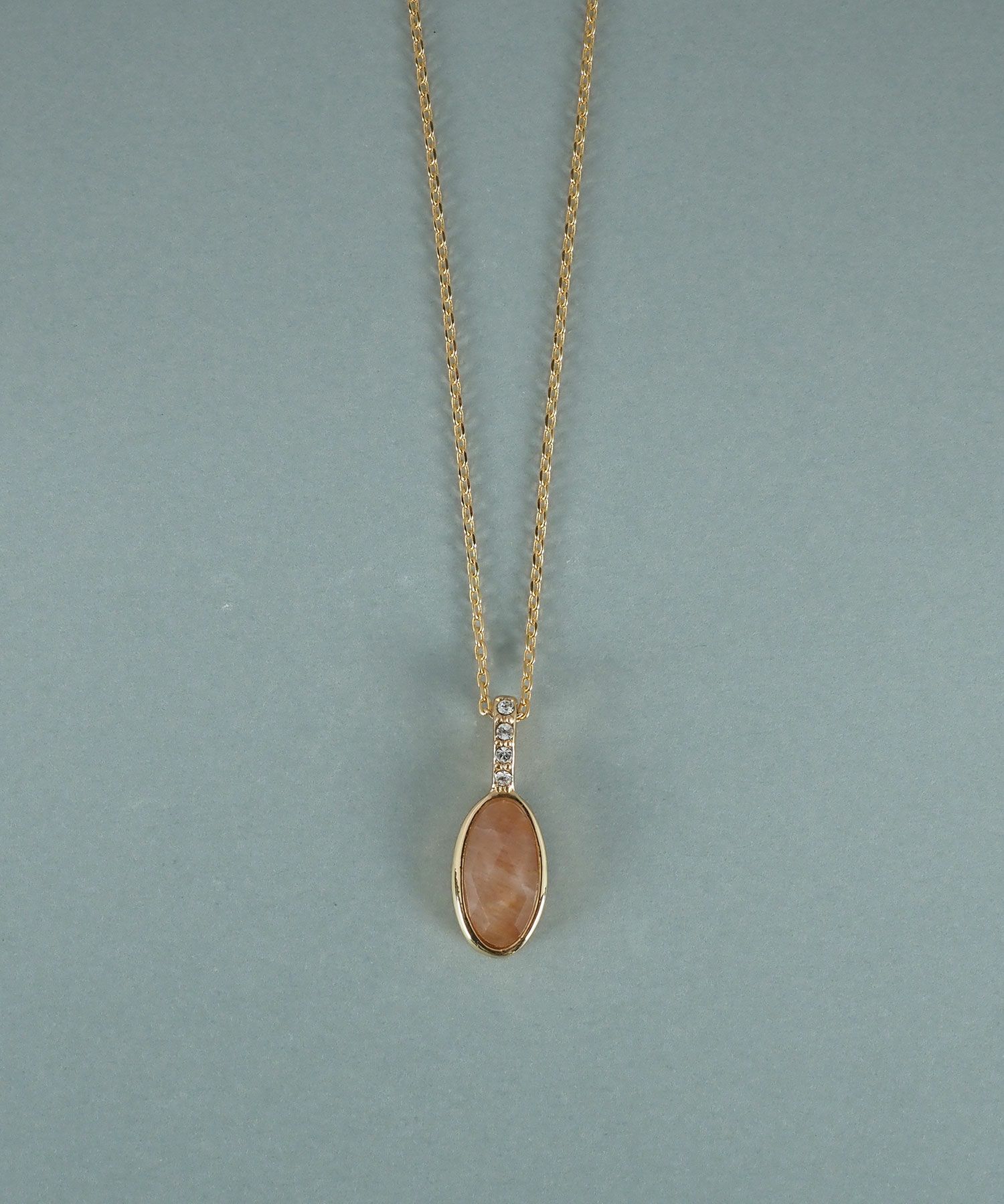 サンストーンエリプスネックレス【JUNO PREMIUM】