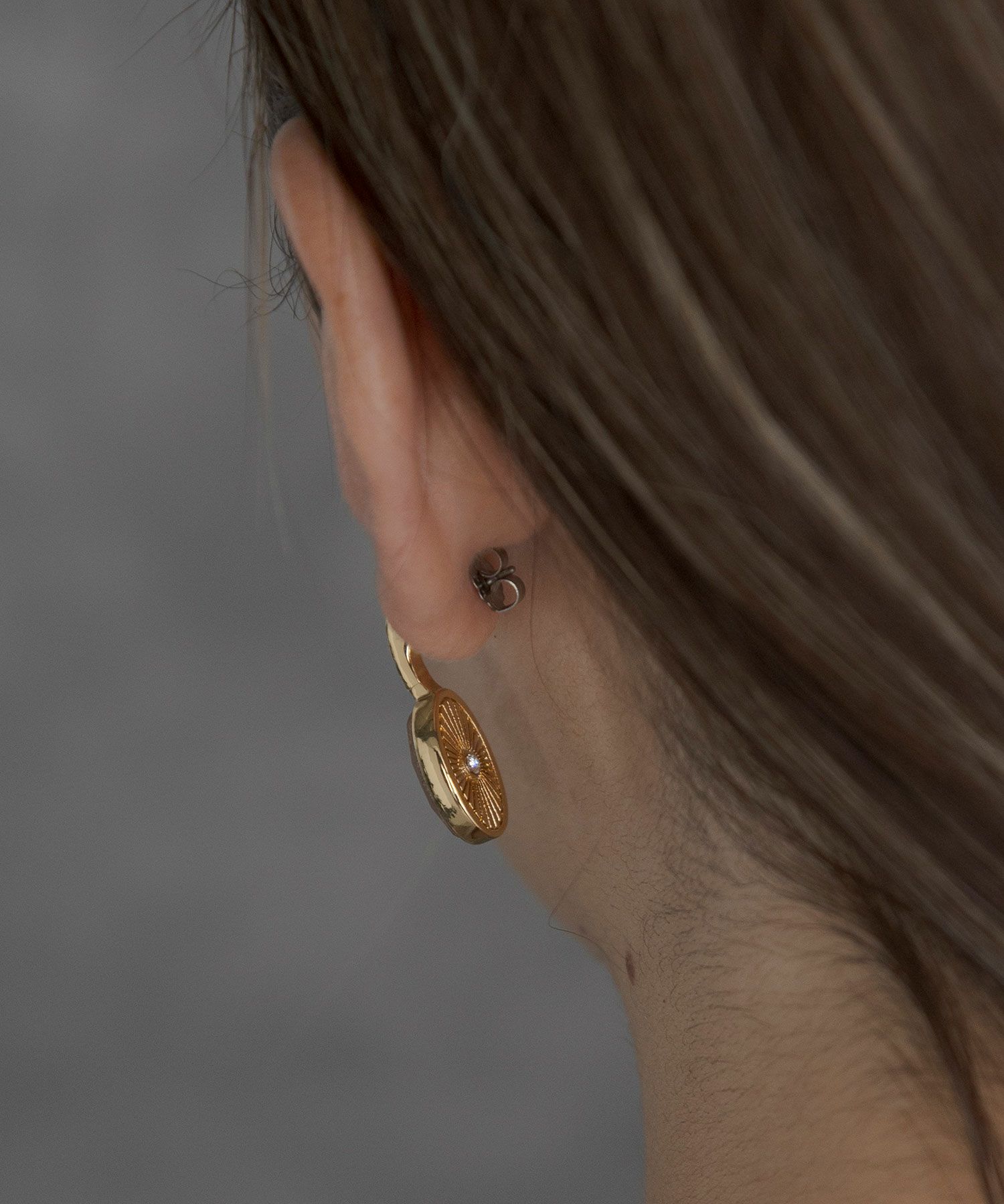 サンストーンエリプスピアス【JUNO PREMIUM】