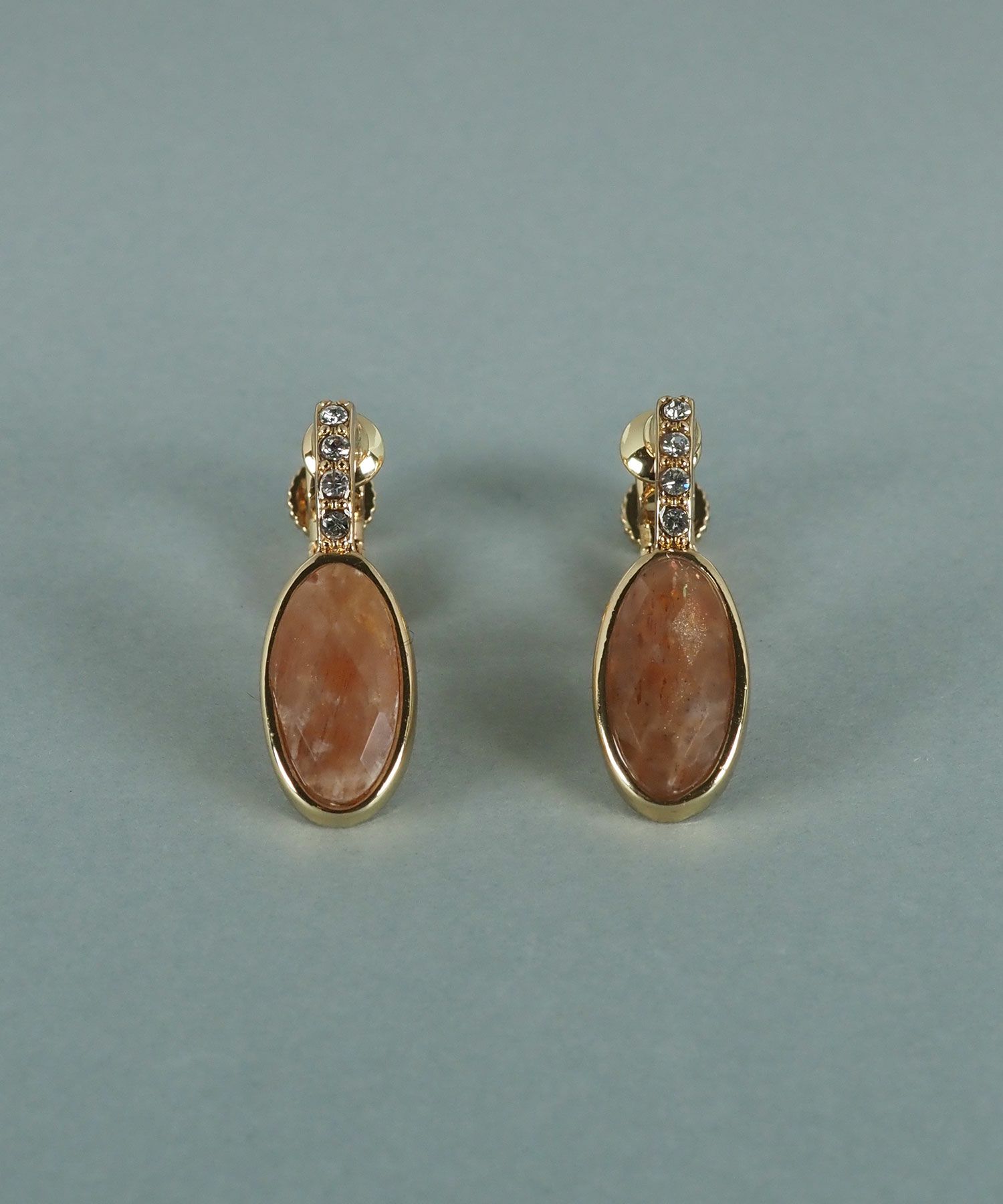 サンストーンエリプスイヤリング【JUNO PREMIUM】