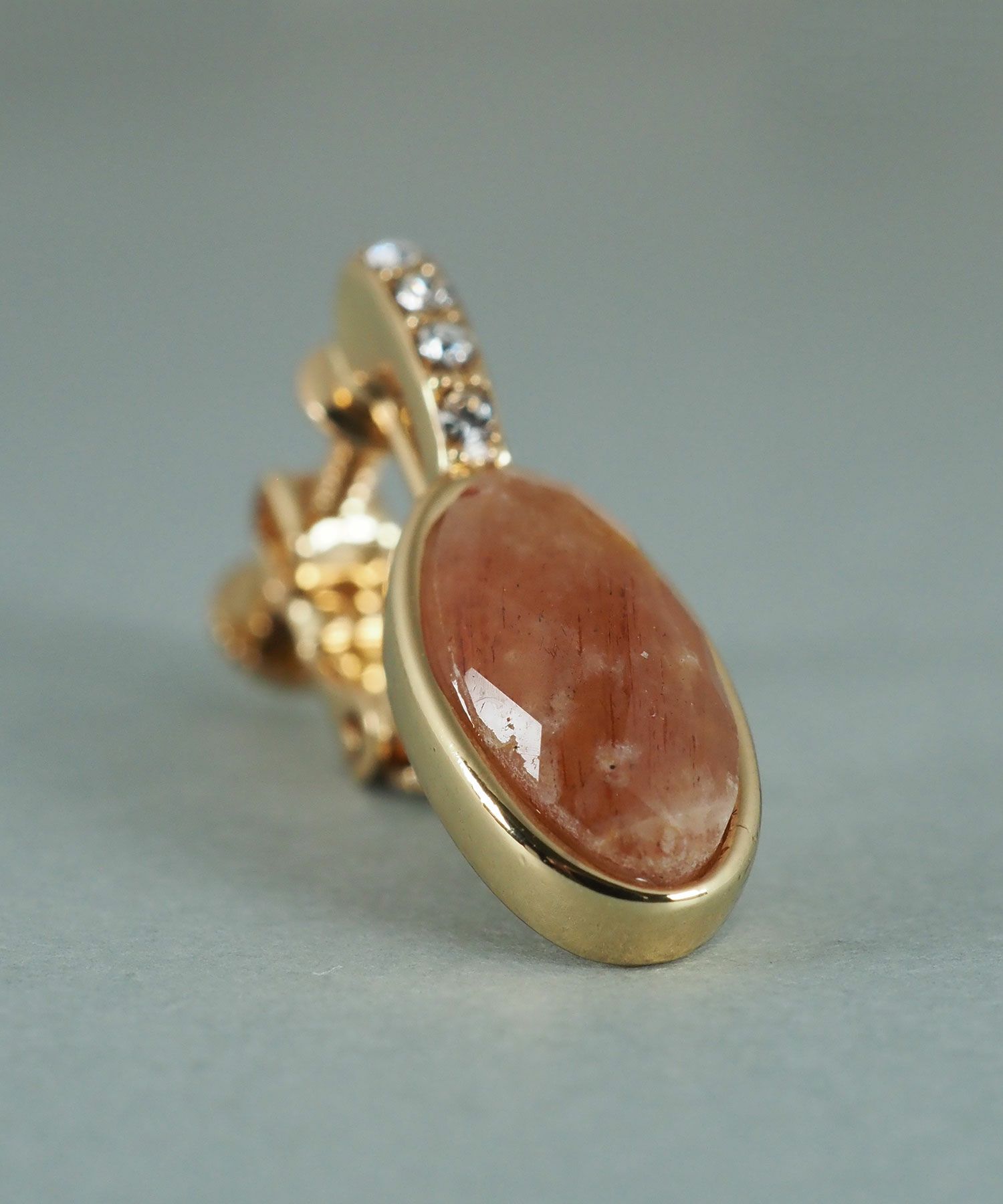 サンストーンエリプスイヤリング【JUNO PREMIUM】