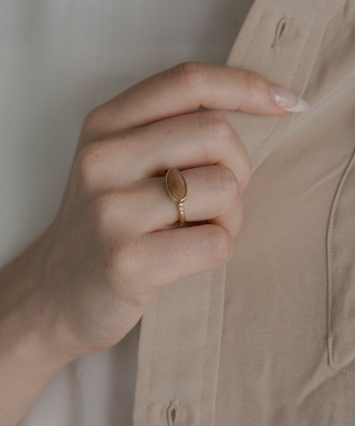 サンストーンエリプスリング【JUNO PREMIUM】