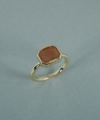 オクタゴンカットサンストーンリング【JUNO PREMIUM】