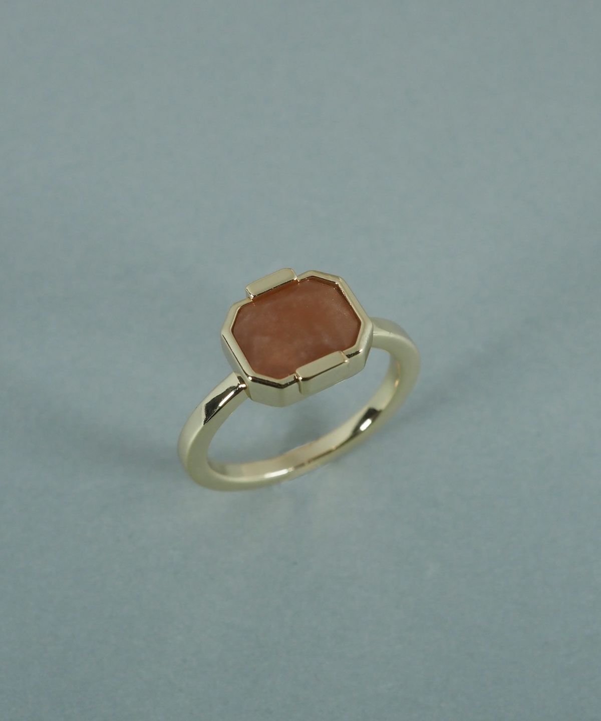 オクタゴンカットサンストーンリング【JUNO PREMIUM】