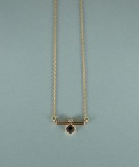 スクエアガーネットジオメトリーネックレス【JUNO PREMIUM】