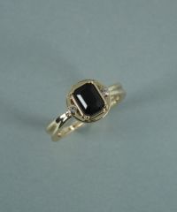 レクタングルオブシディアンリング【JUNO PREMIUM】