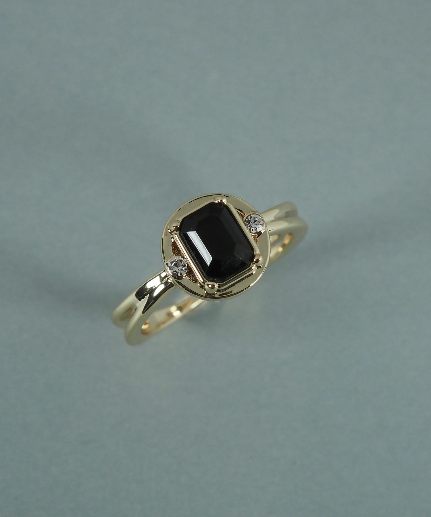 レクタングルオブシディアンリング【JUNO PREMIUM】