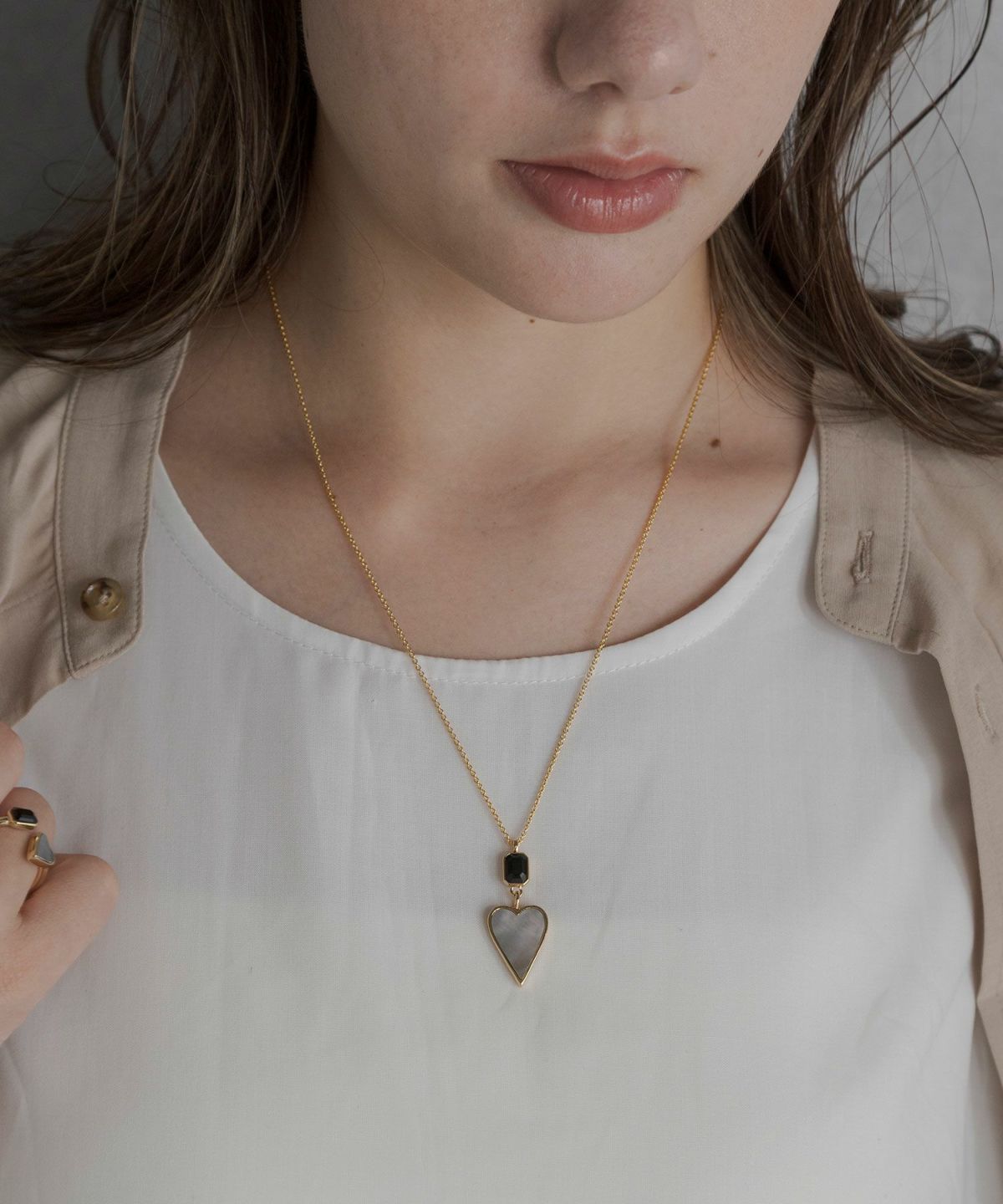 ハートノワールシェル ネックレス【JUNO PREMIUM】 | 【公式】MUK