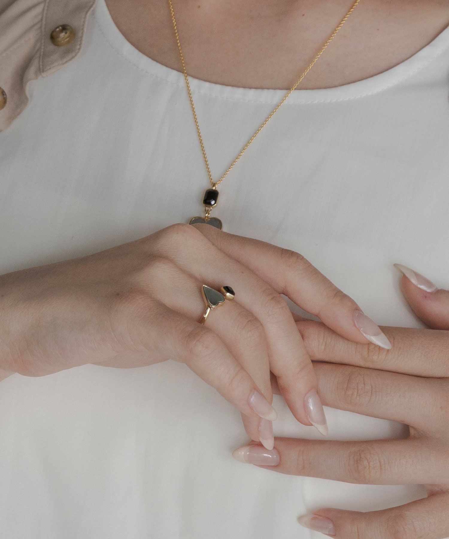 ハートノワールシェル リング【JUNO PREMIUM】