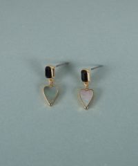 ハートノワールシェル ピアス【JUNO PREMIUM】