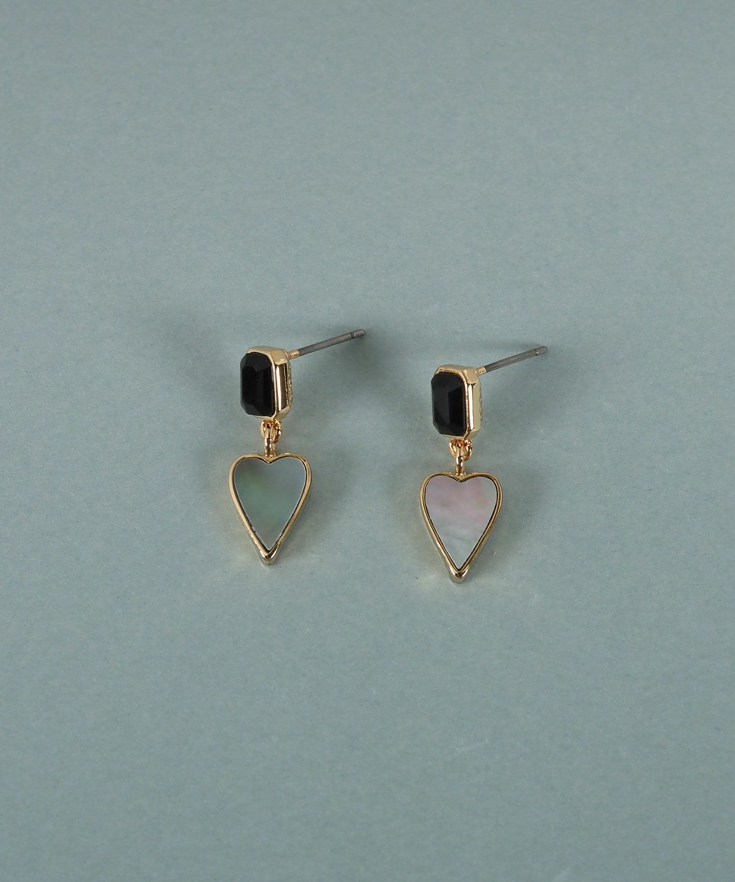 ハートノワールシェル ピアス【JUNO PREMIUM】