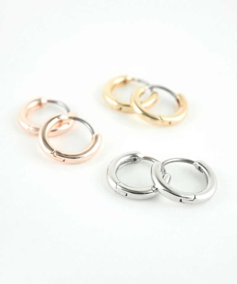 10mmシンプルスリムフープステンレスポストピアス
