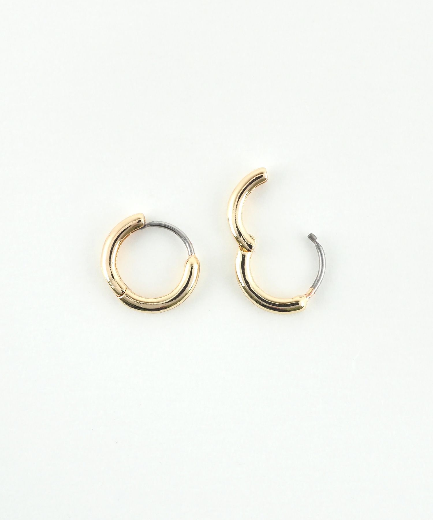 10mmシンプルスリムフープステンレスポストピアス