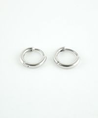 10mmシンプルスリムフープステンレスポストピアス