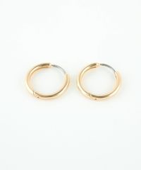 14mmシンプルスリムフープステンレスポストピアス