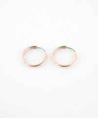 14mmシンプルスリムフープステンレスポストピアス