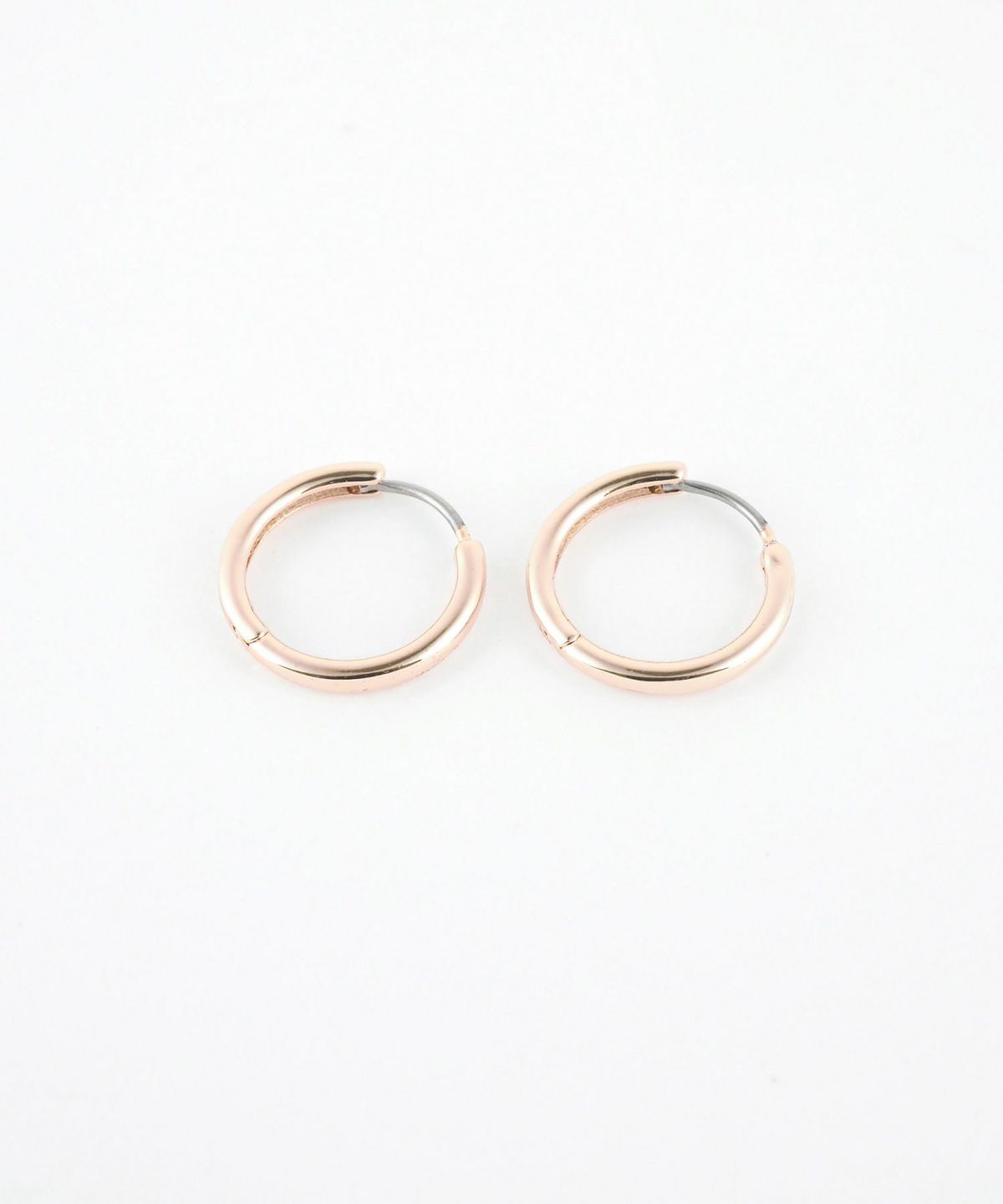 14mmシンプルスリムフープステンレスポストピアス