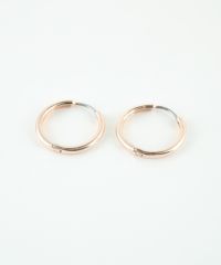 21mmシンプルスリムフープステンレスポストピアス