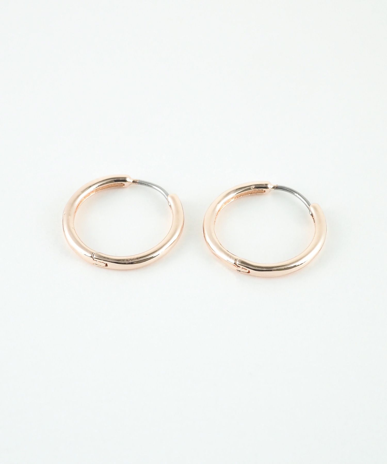 21mmシンプルスリムフープステンレスポストピアス