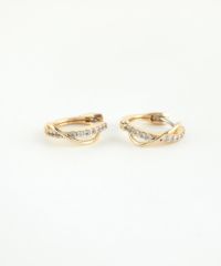 クロスキュービックフープステンレスポストピアス