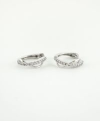 クロスキュービックフープステンレスポストピアス