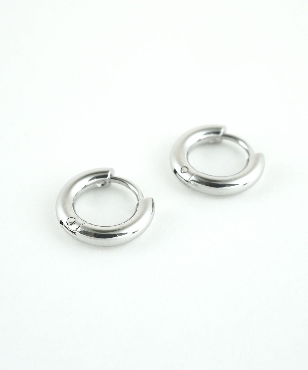 10mmシンプルステンレスフープワンタッチピアス