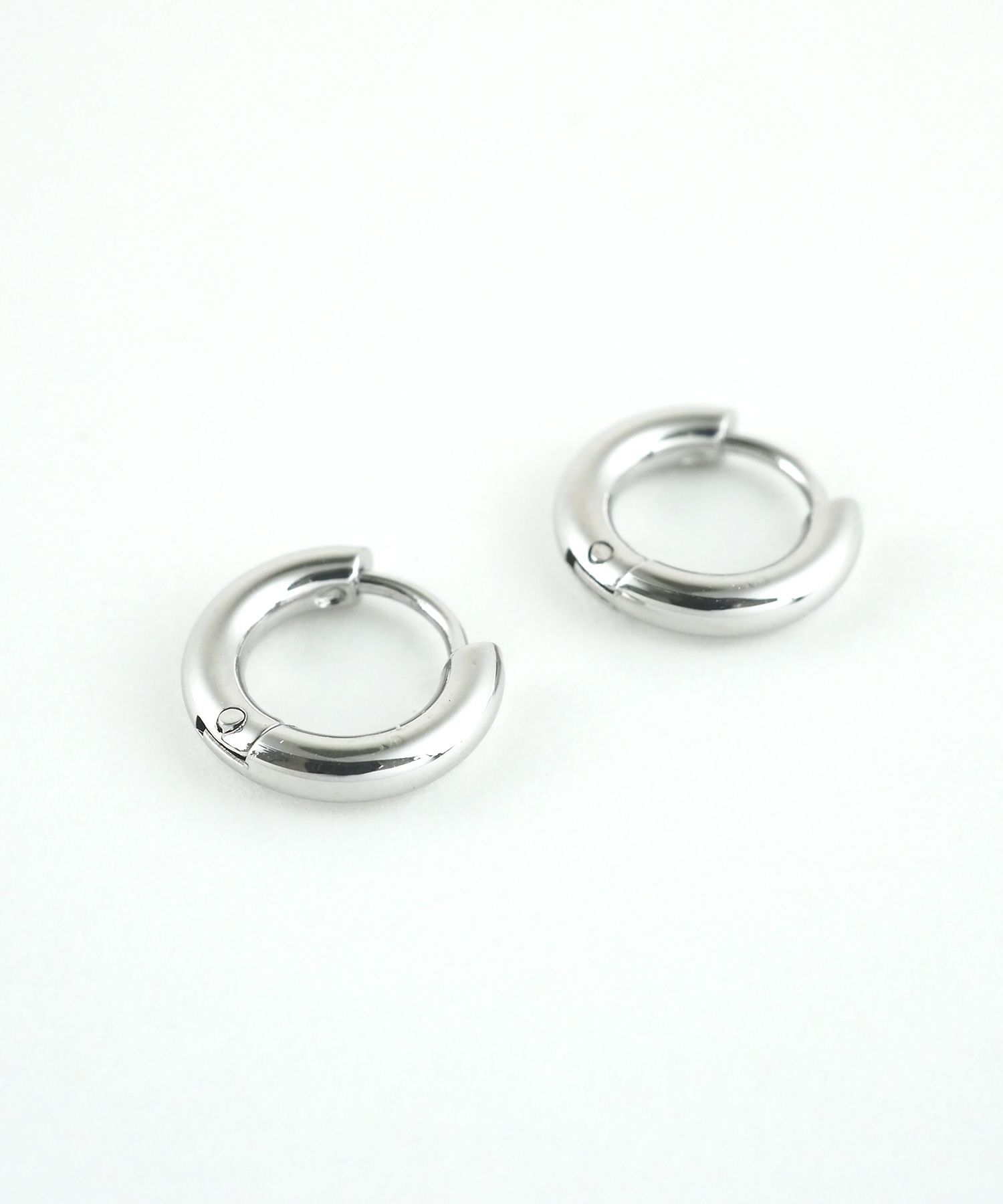 10mmシンプルステンレスフープワンタッチピアス
