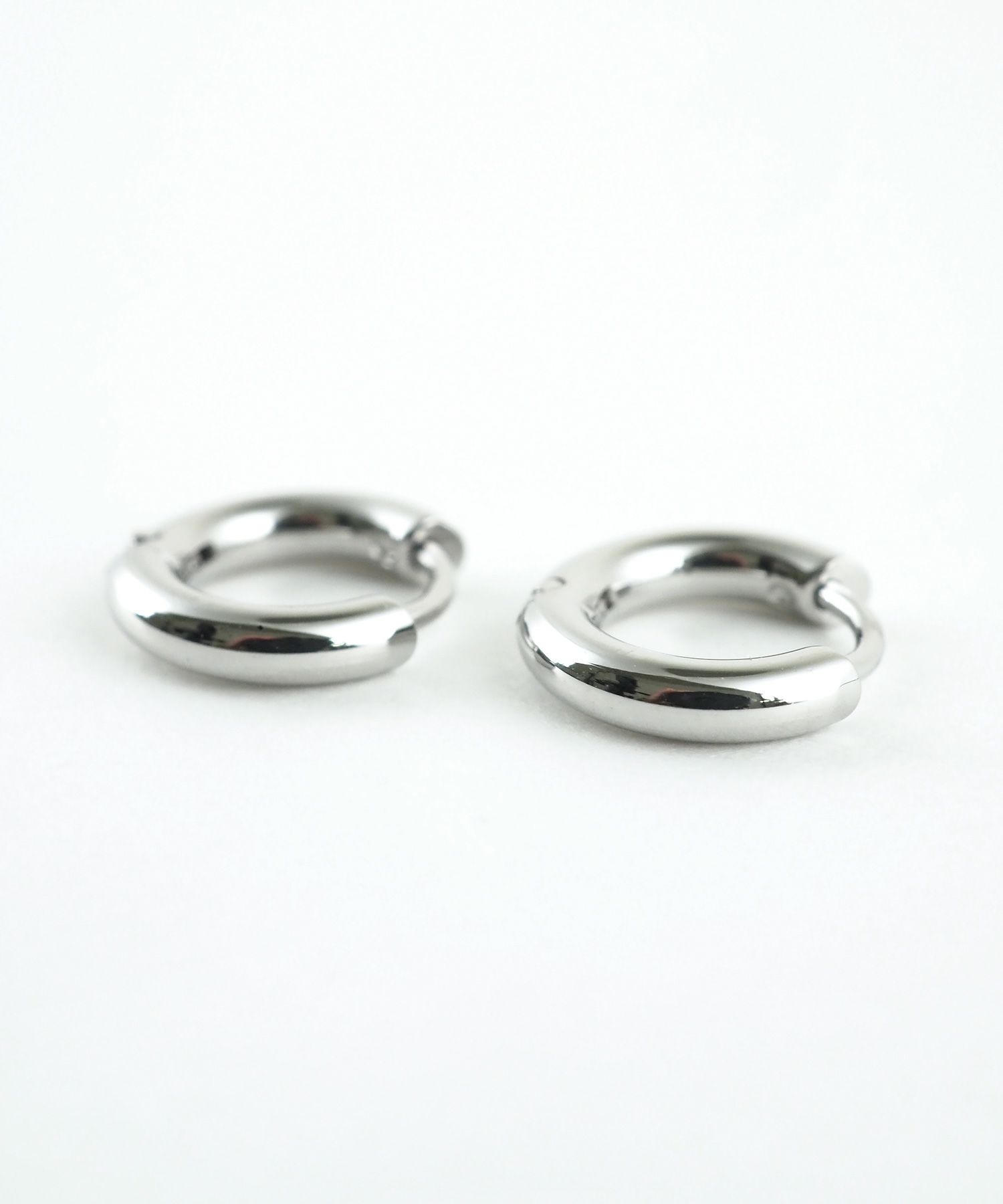 10mmシンプルステンレスフープワンタッチピアス