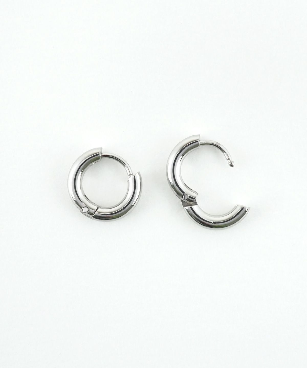 10mmシンプルステンレスフープワンタッチピアス